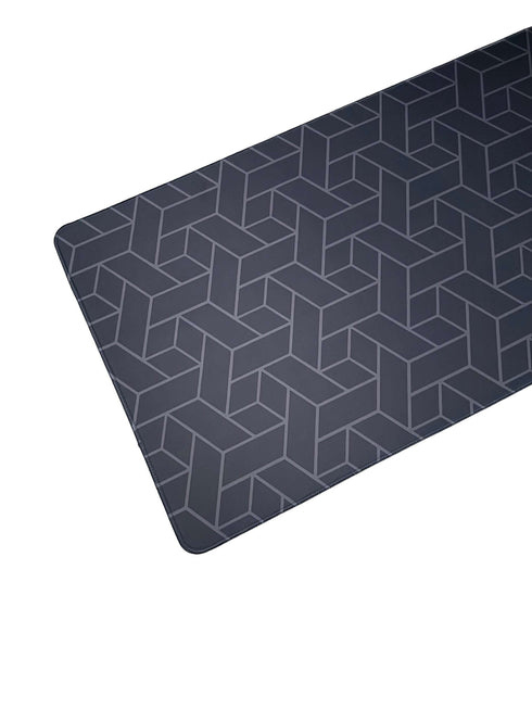 Muismat met hexlock patroon en gestikte randen – perfect voor gaming en werk